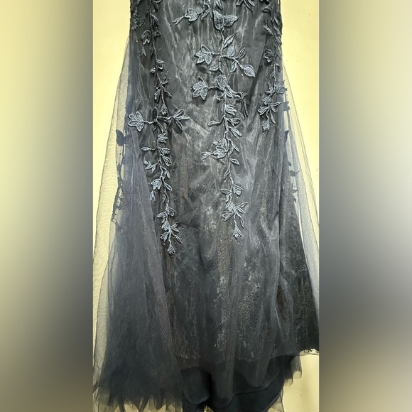 Source Unknown Midnight Blue Floral Maxi Dress - Picture 6 of 13